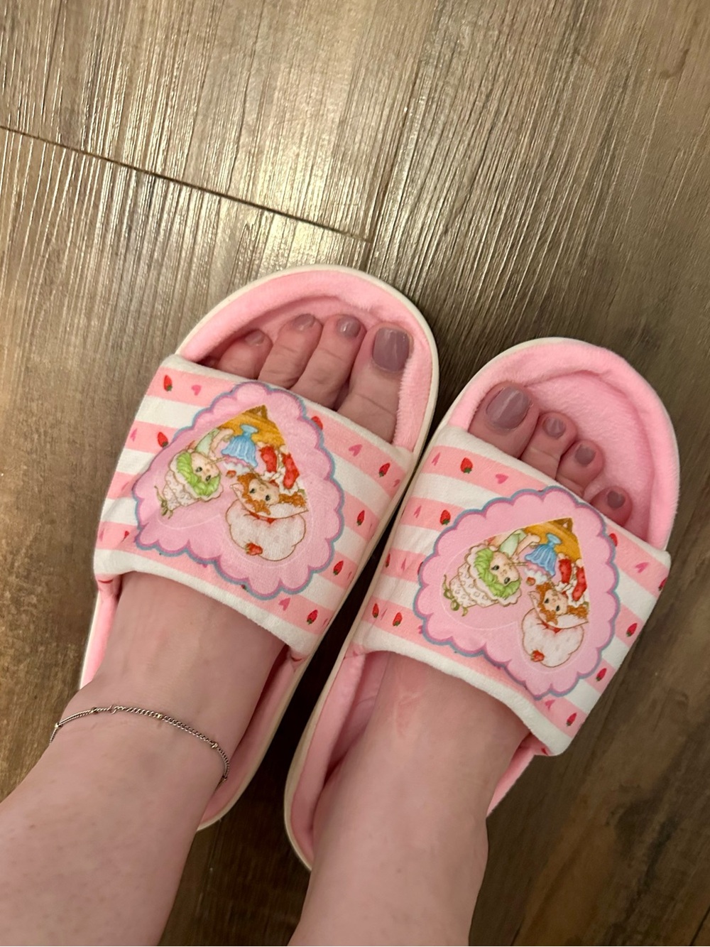 Women’s Pink Character Slides